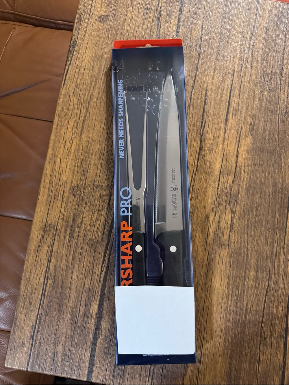 NIB J.A. Henckels Eversharp Pro 2-Piece Carving Set (Knife & Fork)